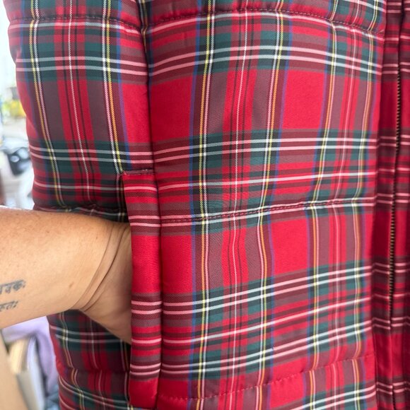 CHAPS  Est. 1978 Tartan Plaid Quilted Puffy Vest Petite XL - Picture 8 of 14